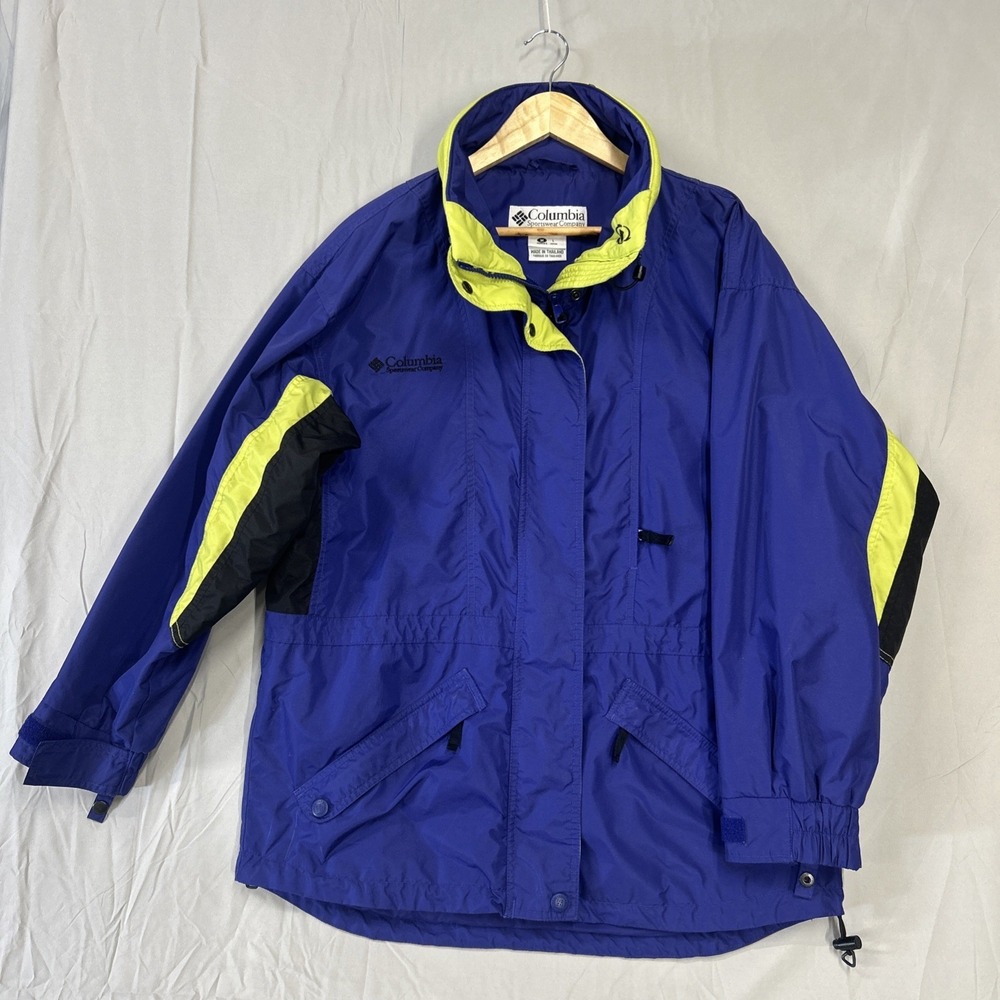 Columbia Sportswear Long's Peak Jacket Women's S Purple Yellow Vintage 90s